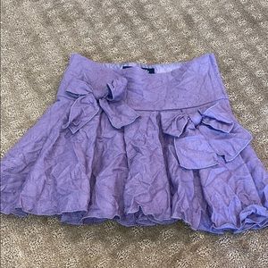 Lili Gaufrette girls mini skirt size 5 violet